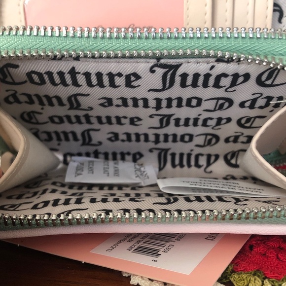 NWT Juicy Couture Retro Green Juicy Girl Rule Zip Around Wallet - Picture 9 of 11